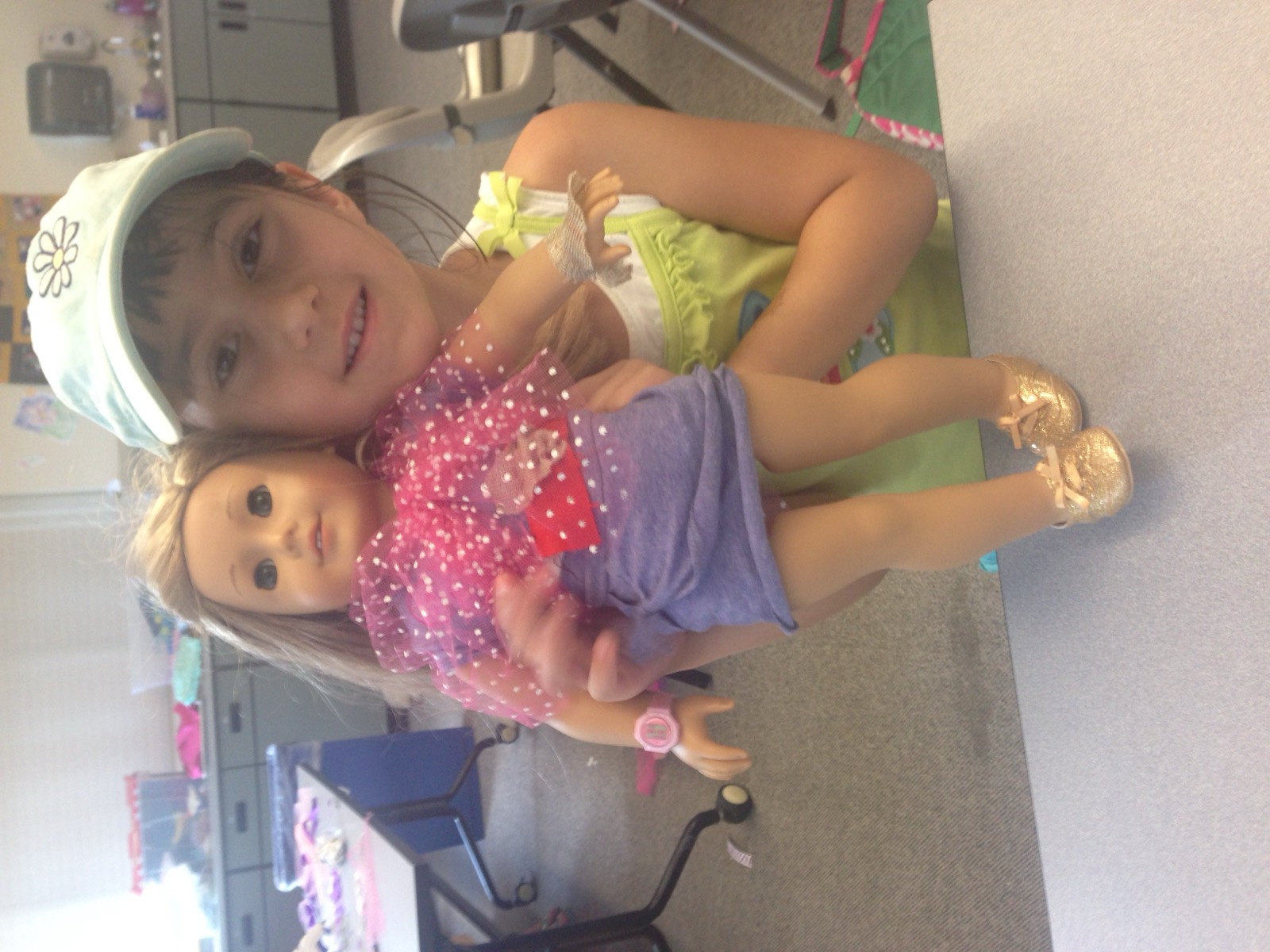 Dolls & dresses made in a sewing lesson
