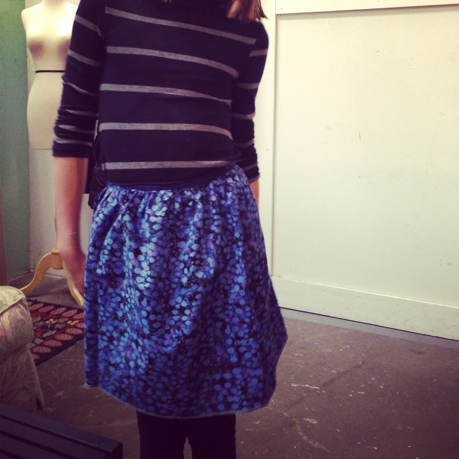 Skirts made in a sewing lesson