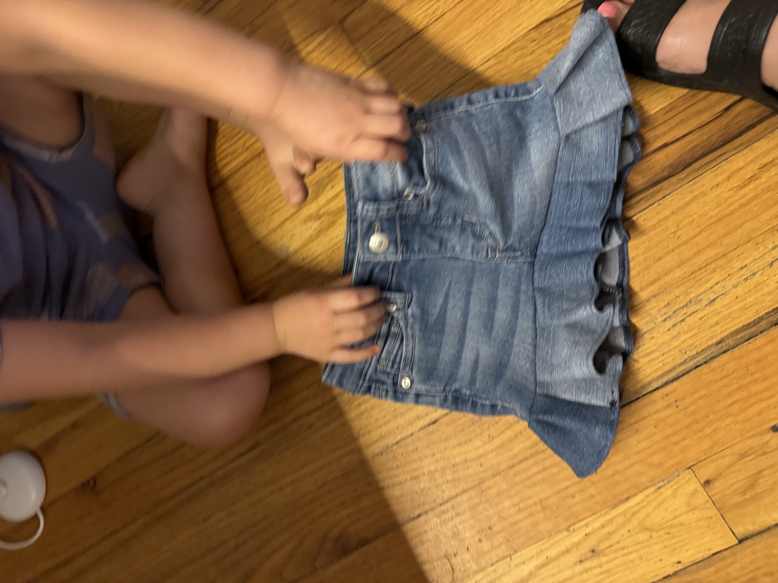 Jeans to skirt after