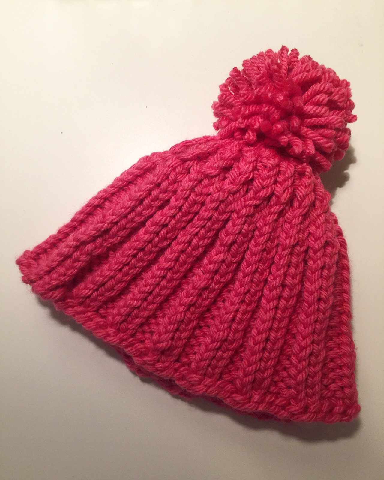 Knit hat pink