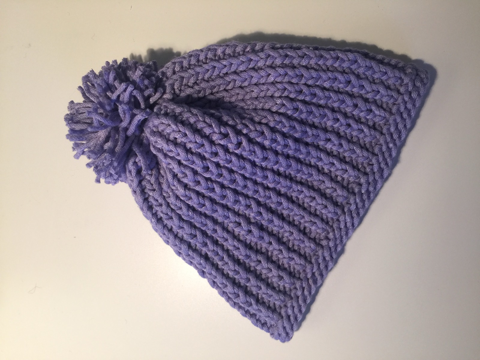 Knit hat purple