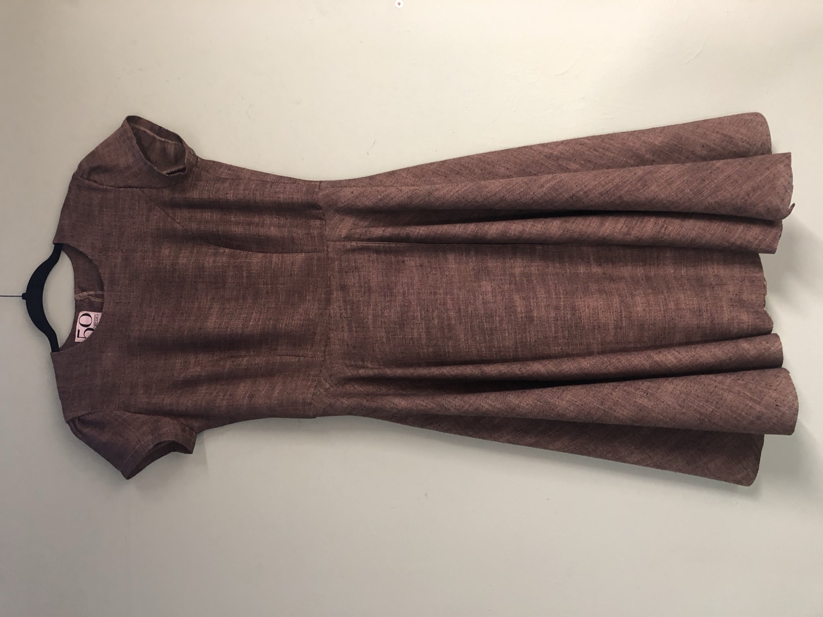 Linen fit and flare dress