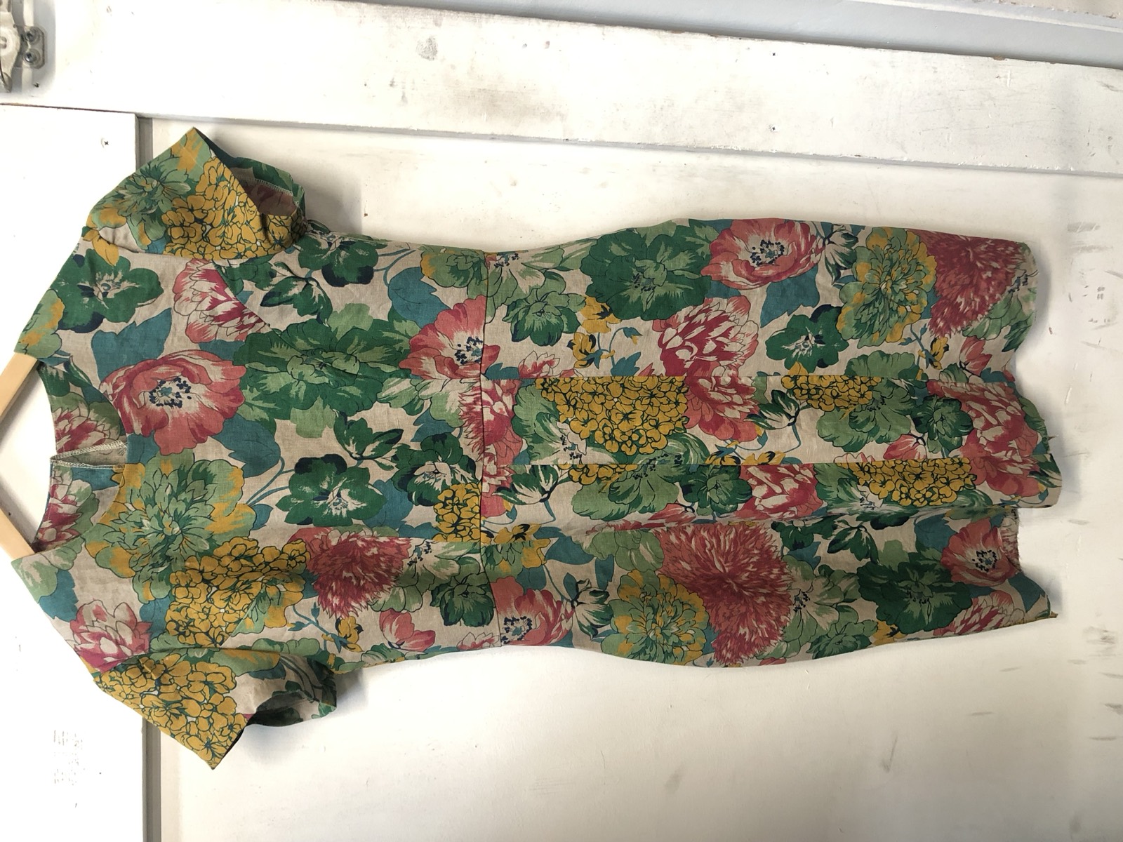 Linen floral dress